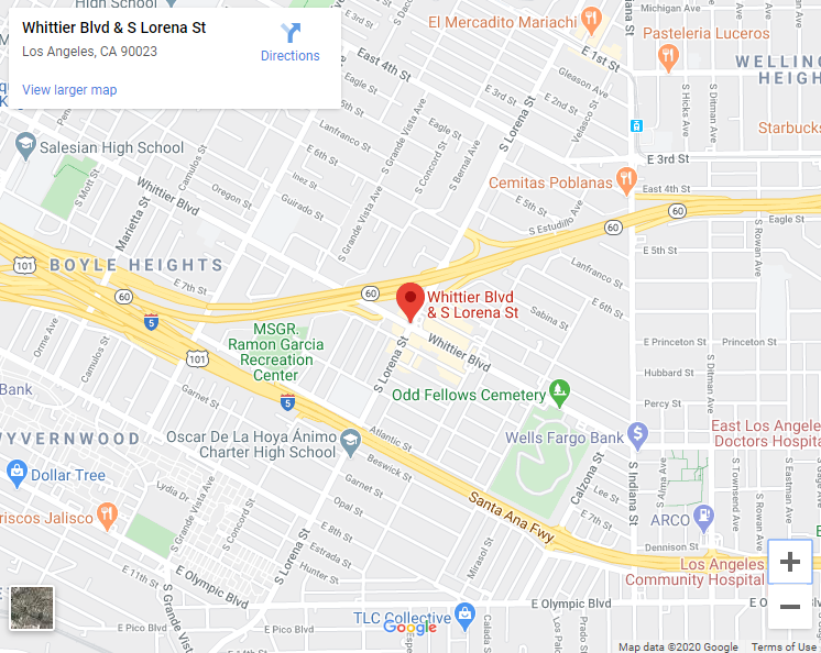 map of lorena and whittier